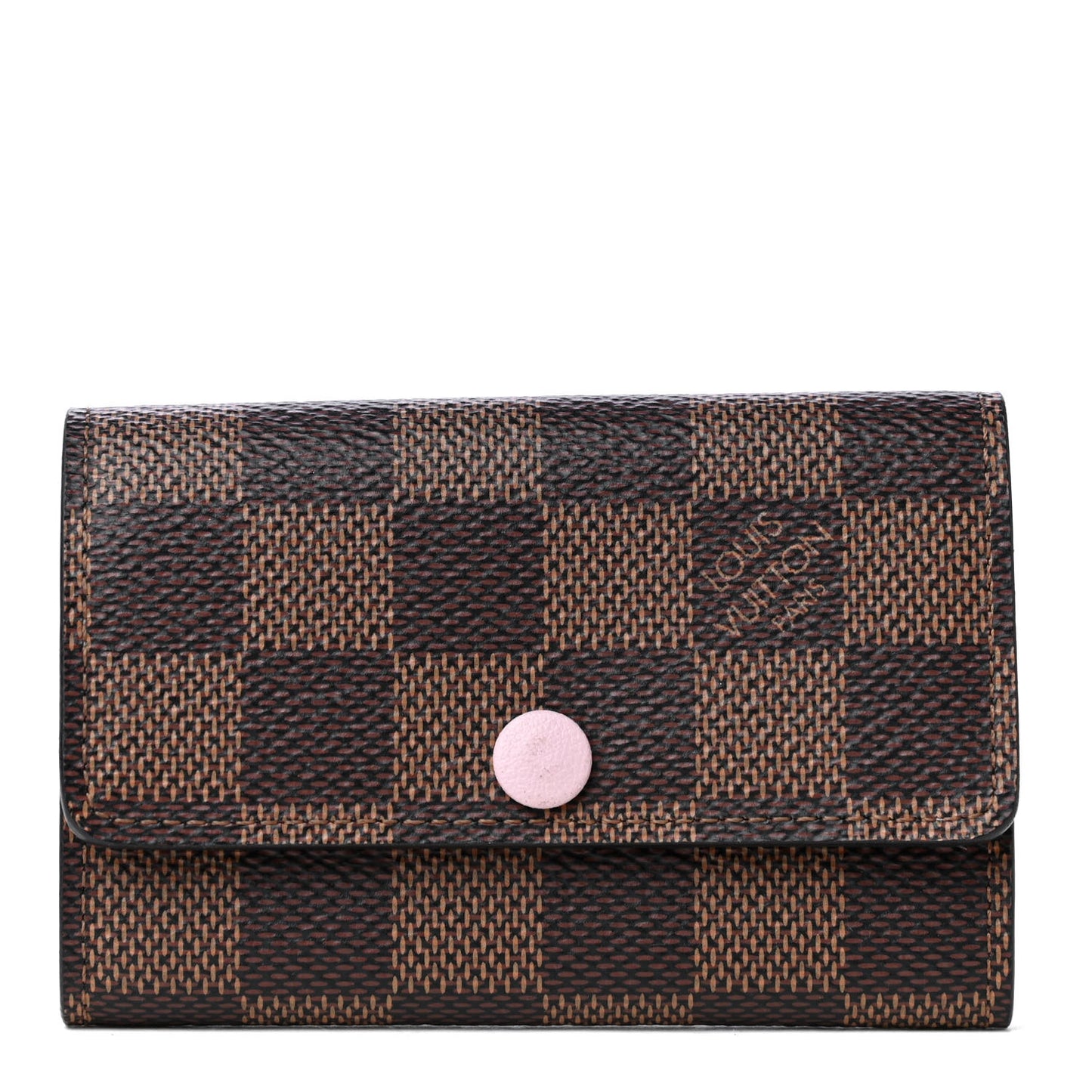 Damier Ebene Multicles 6 Key Holder Rose Ballerine
