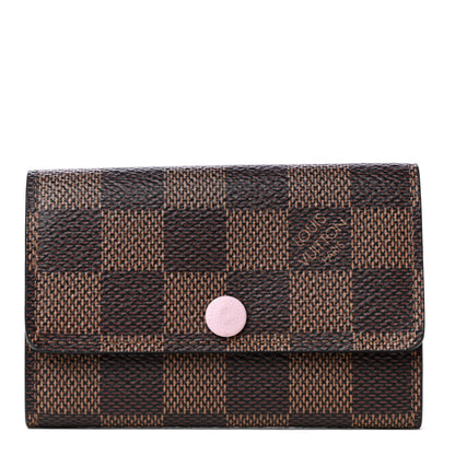 Louis Vuitton Damier Ebene Multicles 6 Key Holder Rose Ballerine 1 of 4