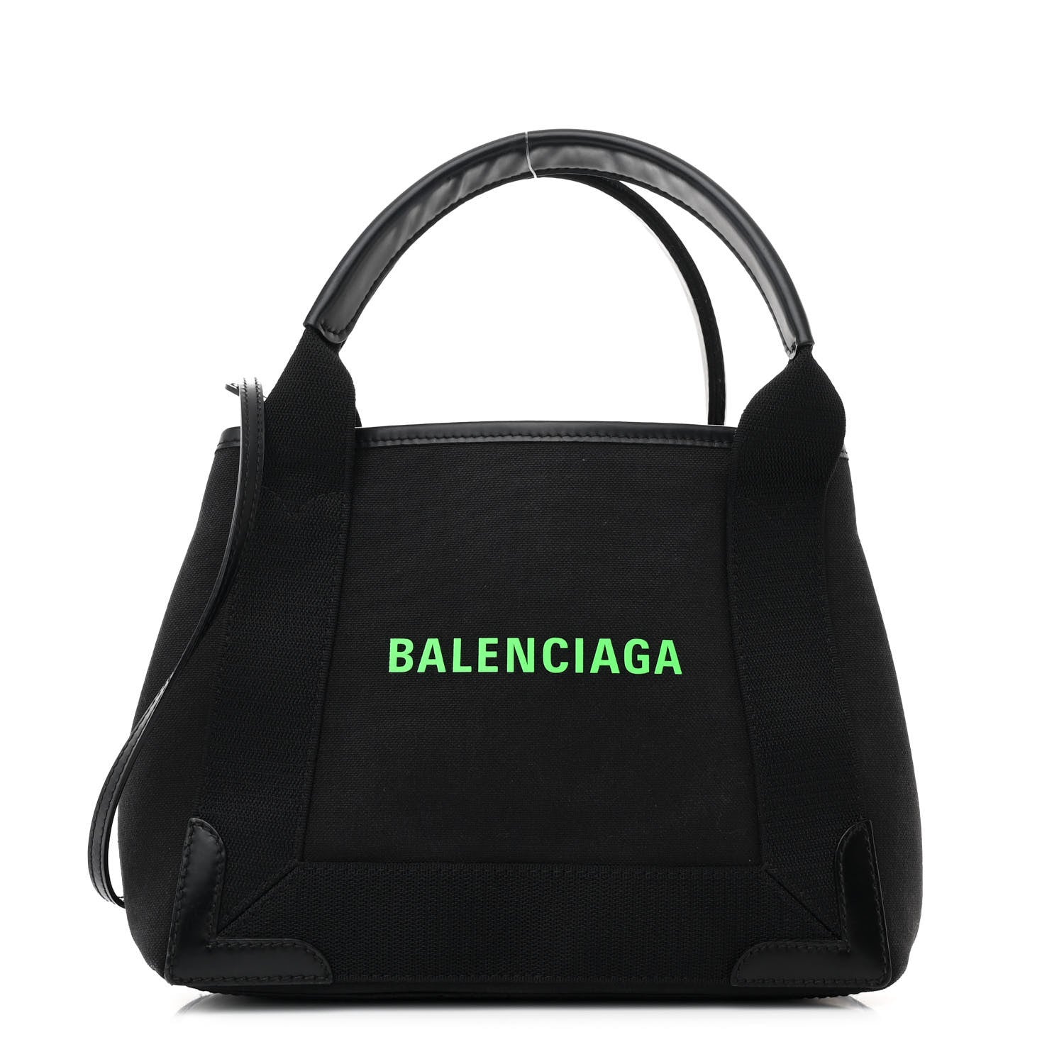 Balenciaga Cotton Canvas Calfskin Navy Cabas XS Black 1 of 13