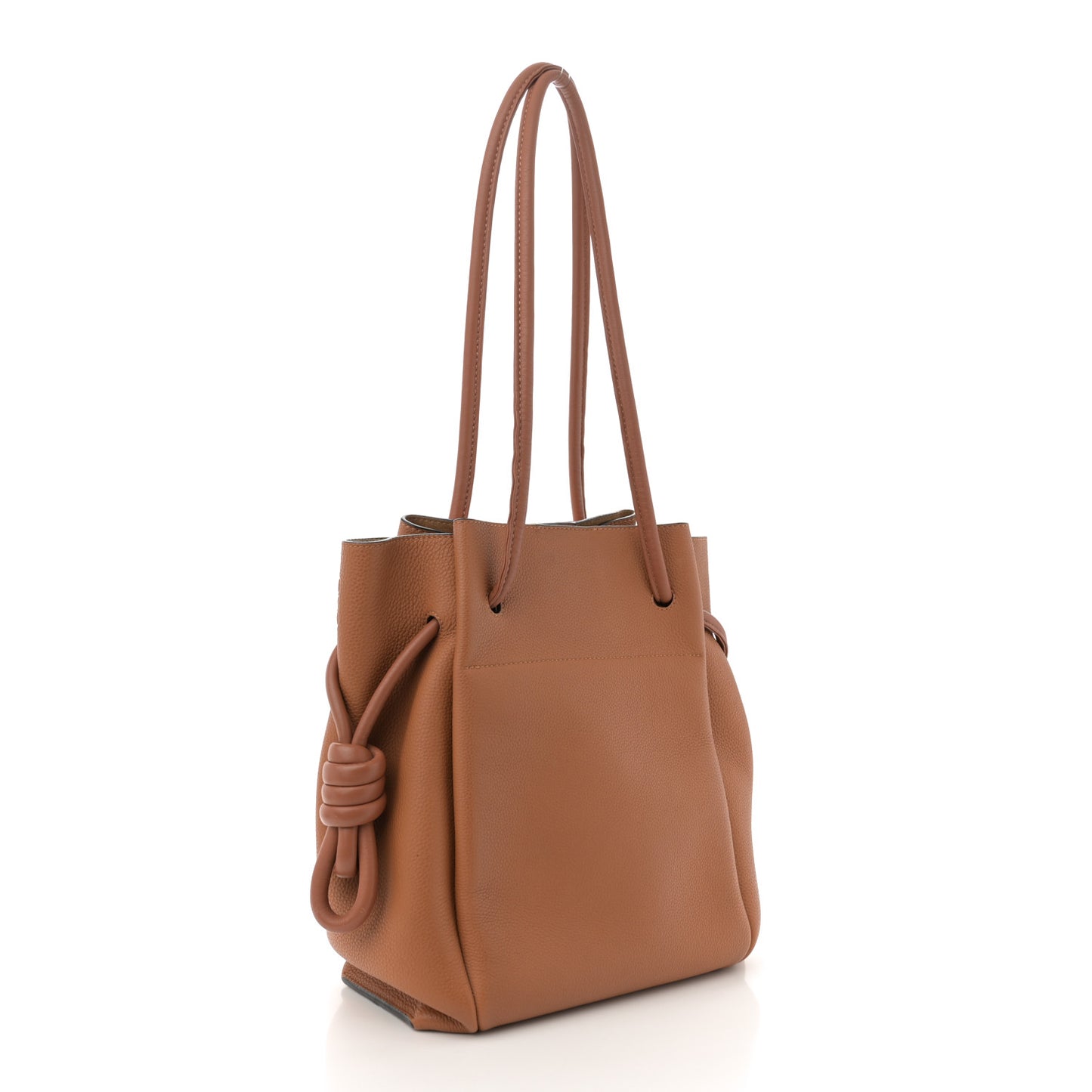 Calfskin Small Flamenco Knot Bag Caramel