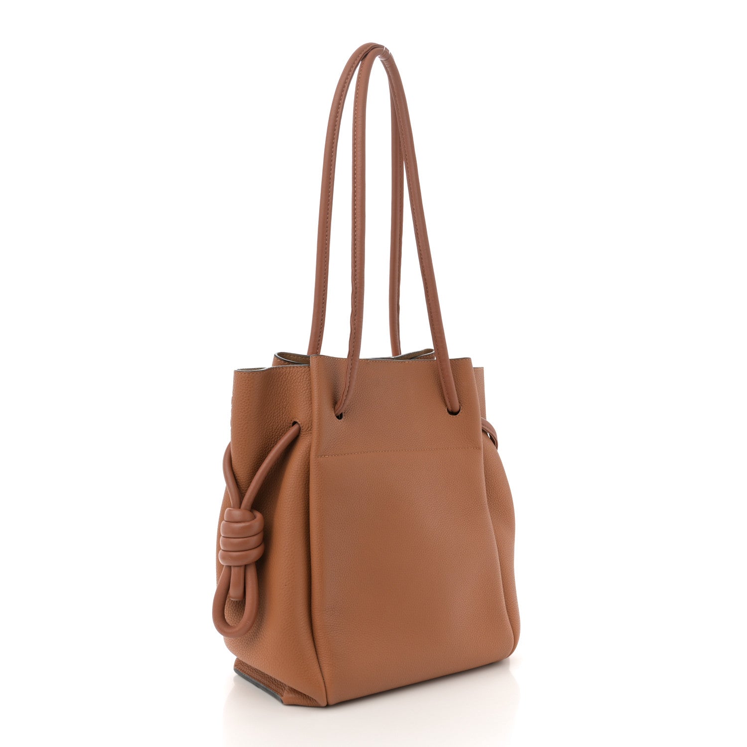 Loewe Calfskin Small Flamenco Knot Bag Caramel 3 of 11