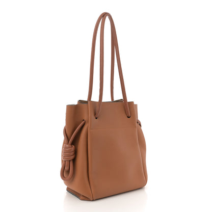 Loewe Calfskin Small Flamenco Knot Bag Caramel 3 of 11
