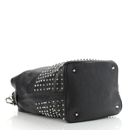 Burberry Calfskin Studded Medium Susanna Hobo Black 4 of 17