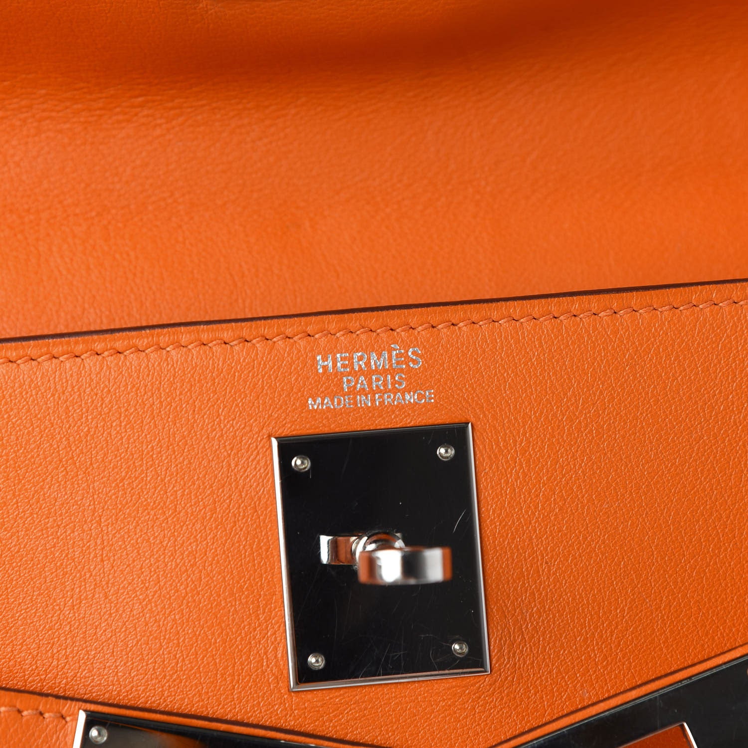 Hermes Swift Kelly Retourne 32 Orange 8 of 10