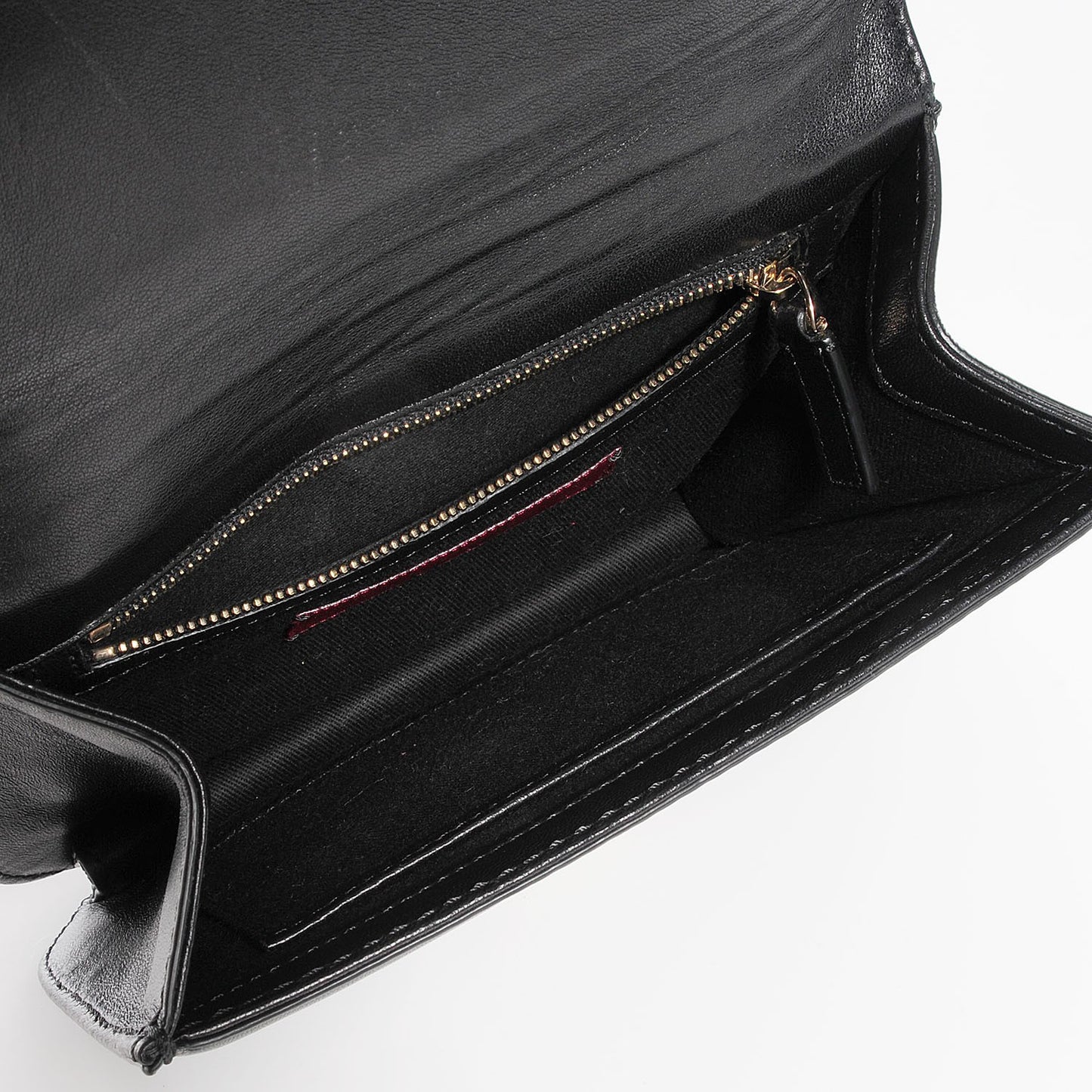 Nappa Crystal Small Glam Lock Rockstud Flap Black