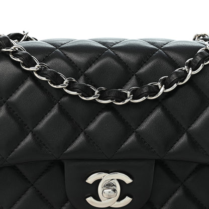 Chanel Lambskin Quilted Mini Rectangular Flap Black 8 of 11