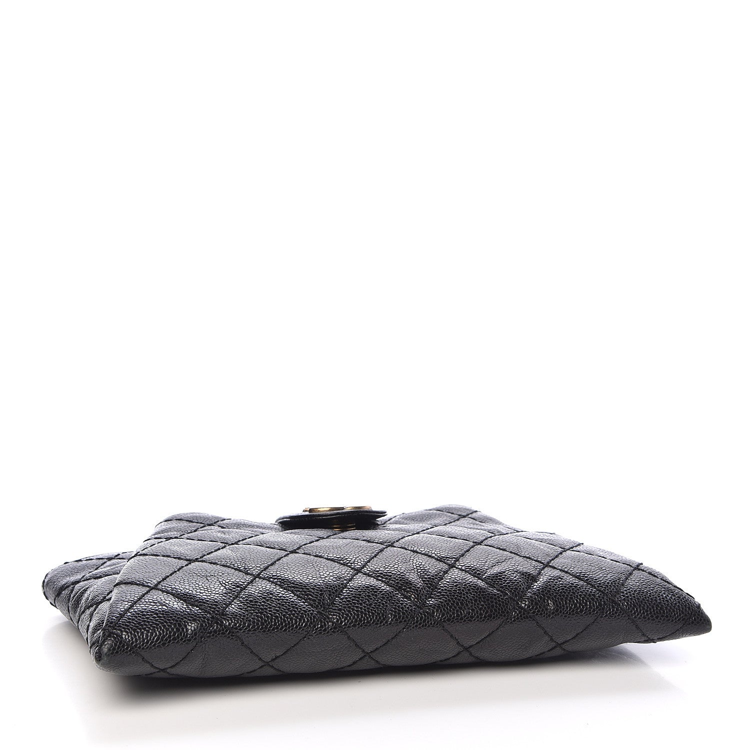 Chanel Caviar Quilted Coco Pleats Clutch Black 4 of 10