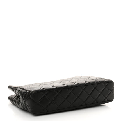 Chanel Lambskin Quilted Shopping Tote Black 4 of 11