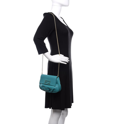 Fendi Vitello Flamingo Enamel Fendista Pouchette Crossbody Lago 2 of 10