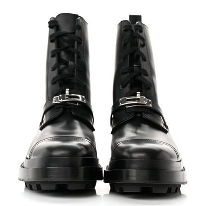 Hermes Glossed Calfskin Funk Ankle Boots 38 Black 2 of 12
