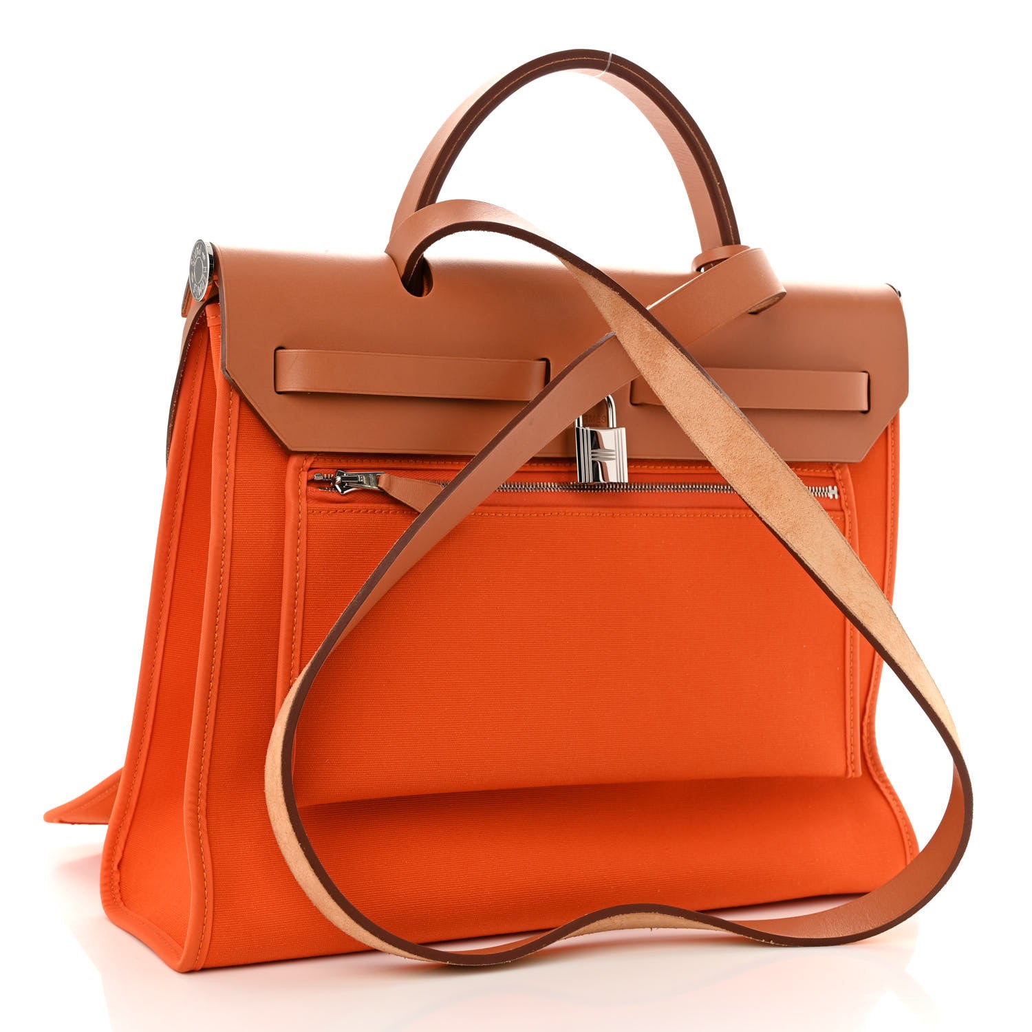 Hermes Toile Vache Hunter Herbag Zip 31 PM Orange 3 of 8