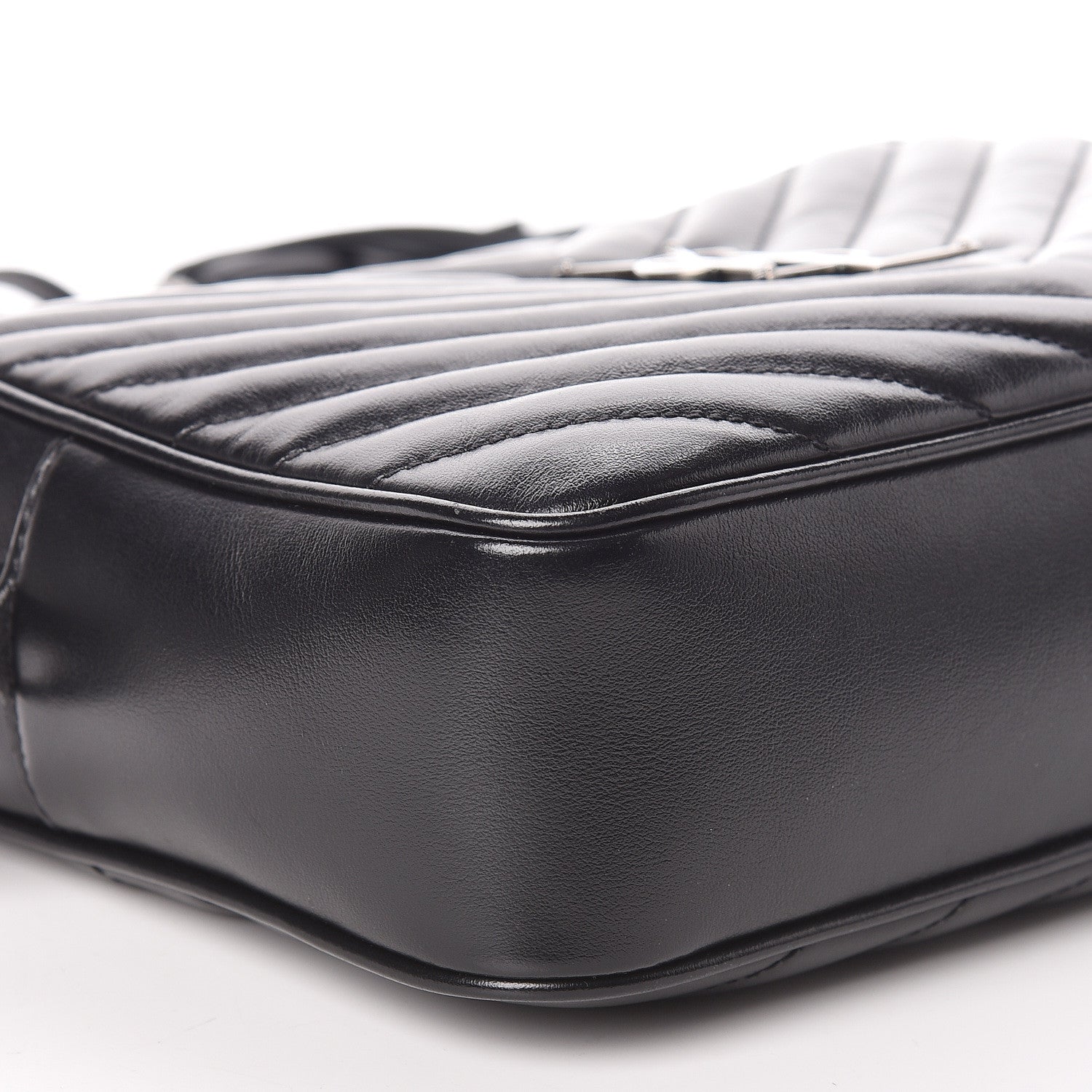 Saint Laurent Calfskin Matelasse Monogram Lou Camera Bag Black 8 of 9