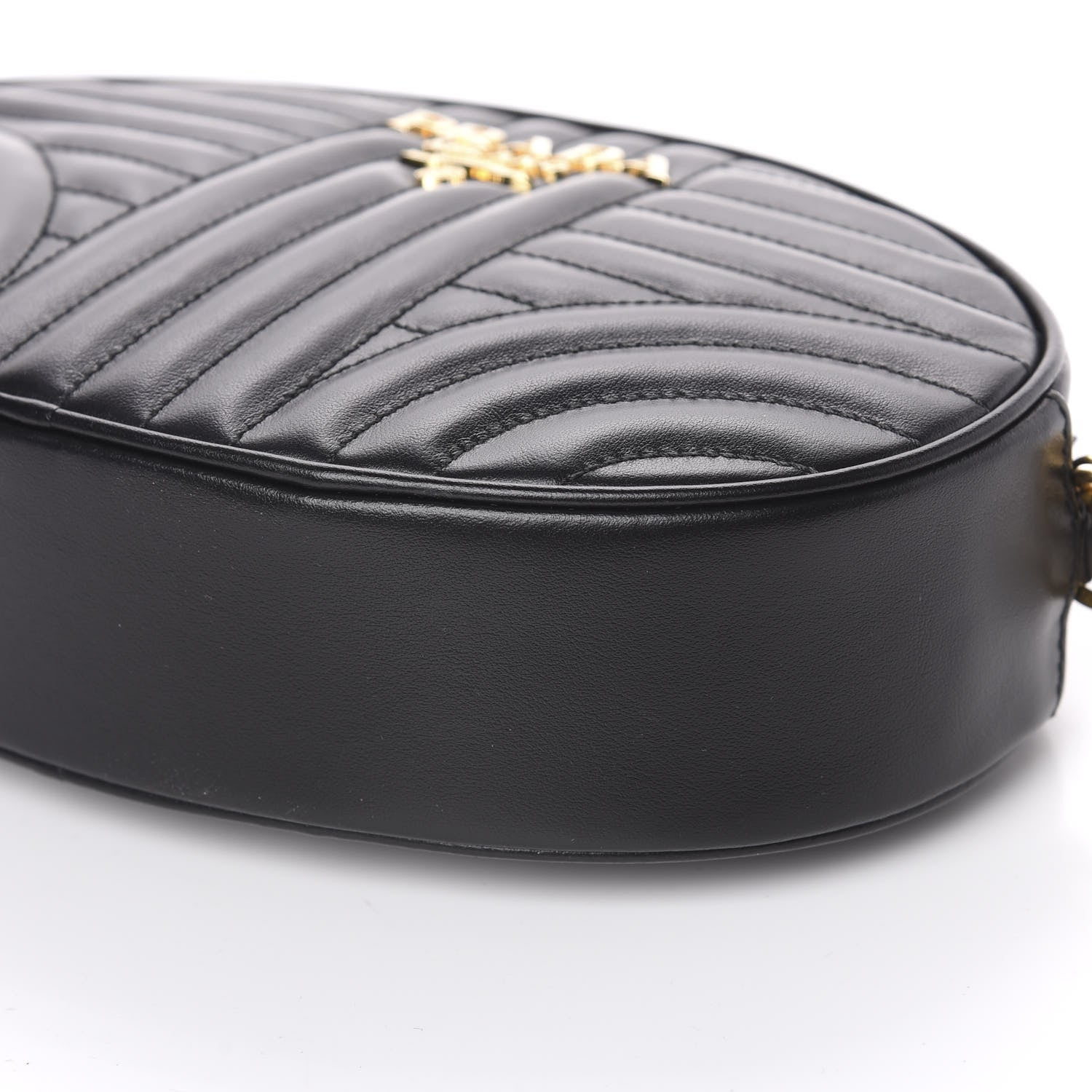 Prada Soft Calfskin Oval Diagramme Crossbody Bag Black 7 of 8