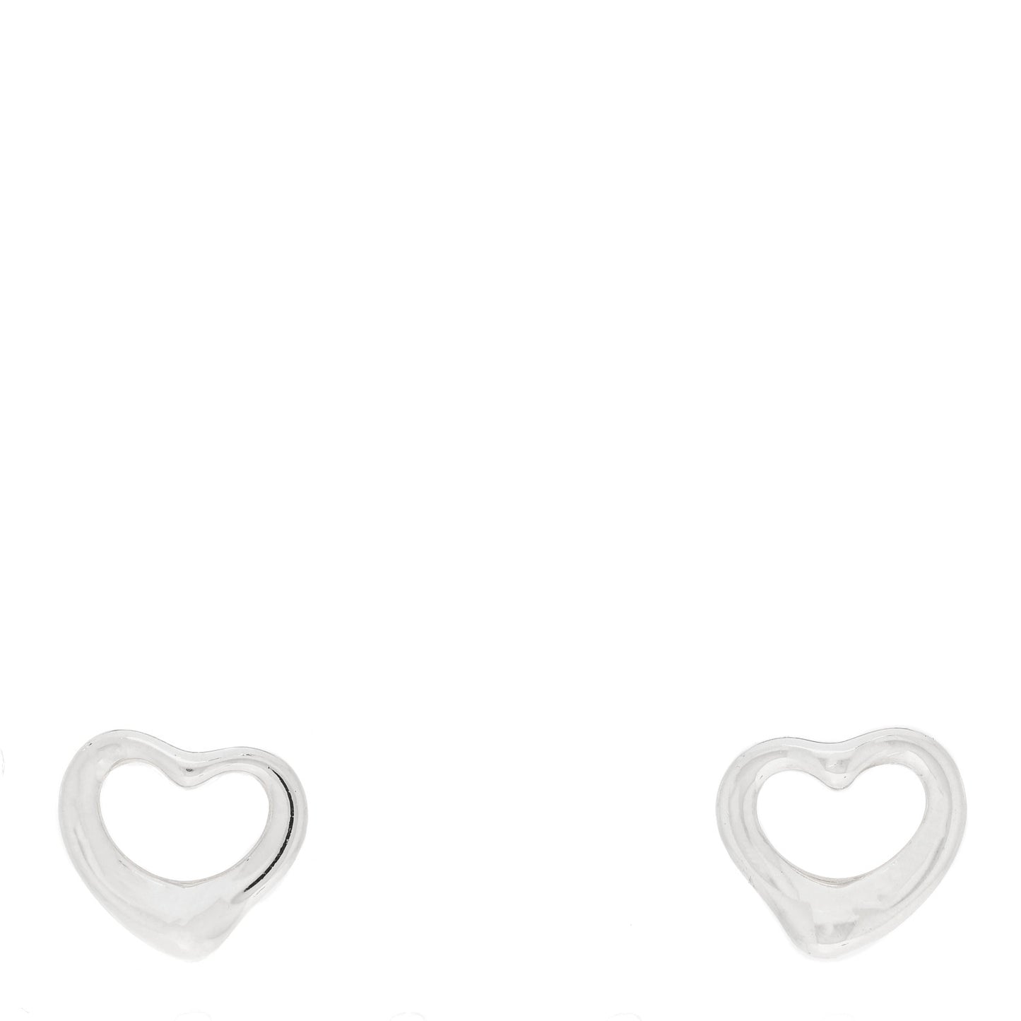 Sterling Silver 11mm Elsa Peretti Open Heart Earrings