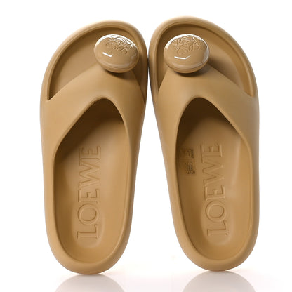 Loewe Foam Rubber Paula's Ibiza Pebble Toe Post Sandals 41 Medium Concealer 2 of 8