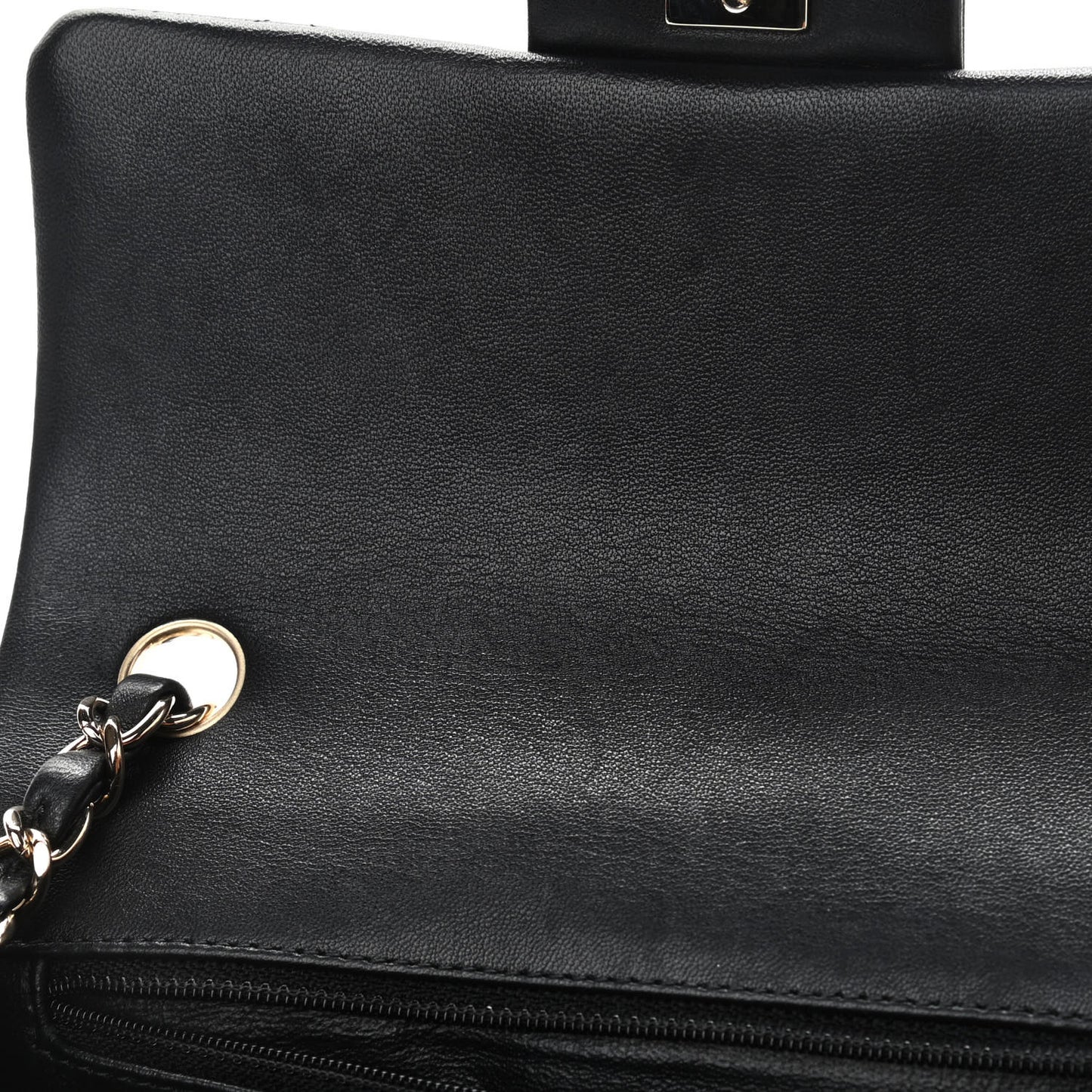 Lambskin Quilted Mini Rectangular Flap Black