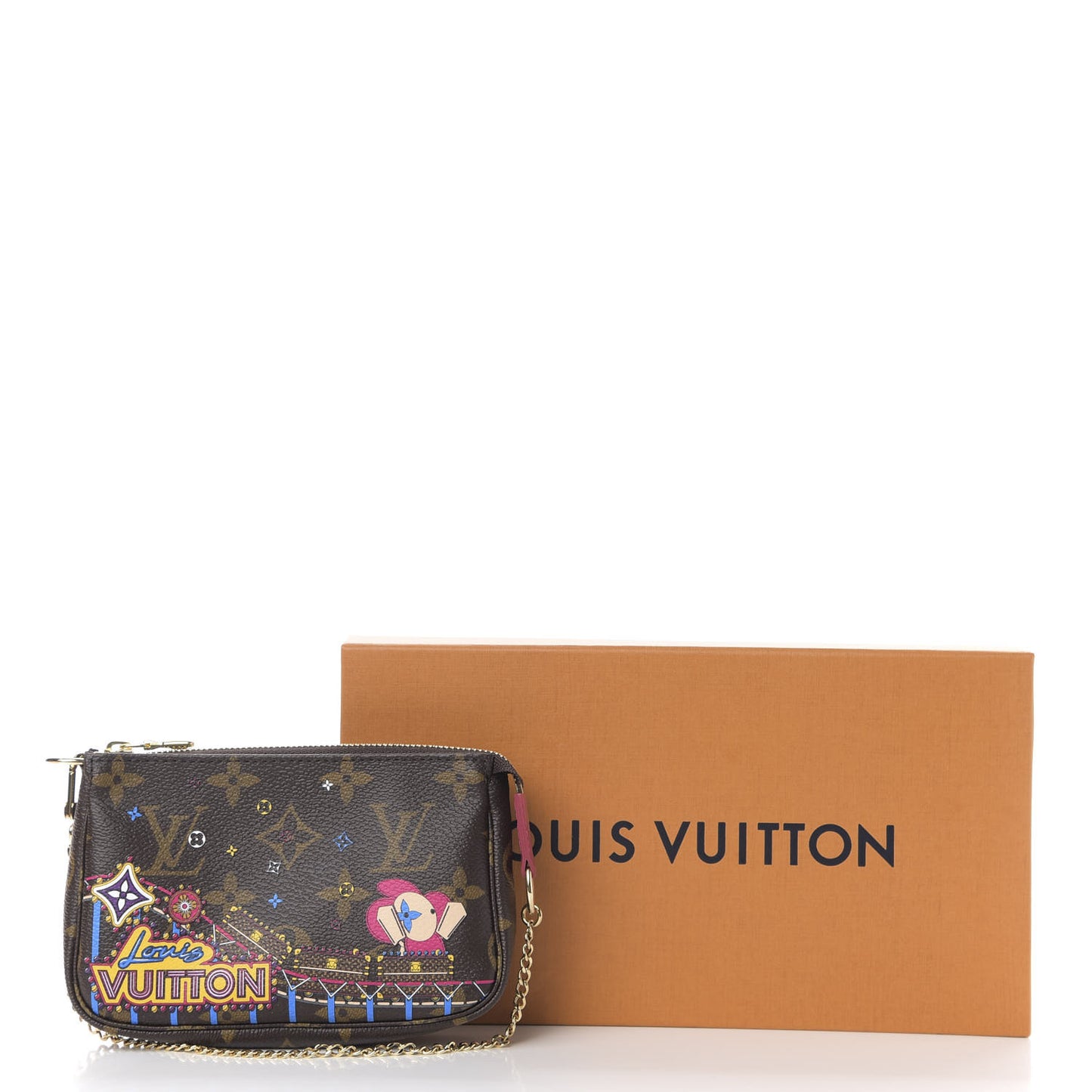 Monogram 2020 Christmas Animation Roller Coaster Mini Pochette Accessories Pivoine