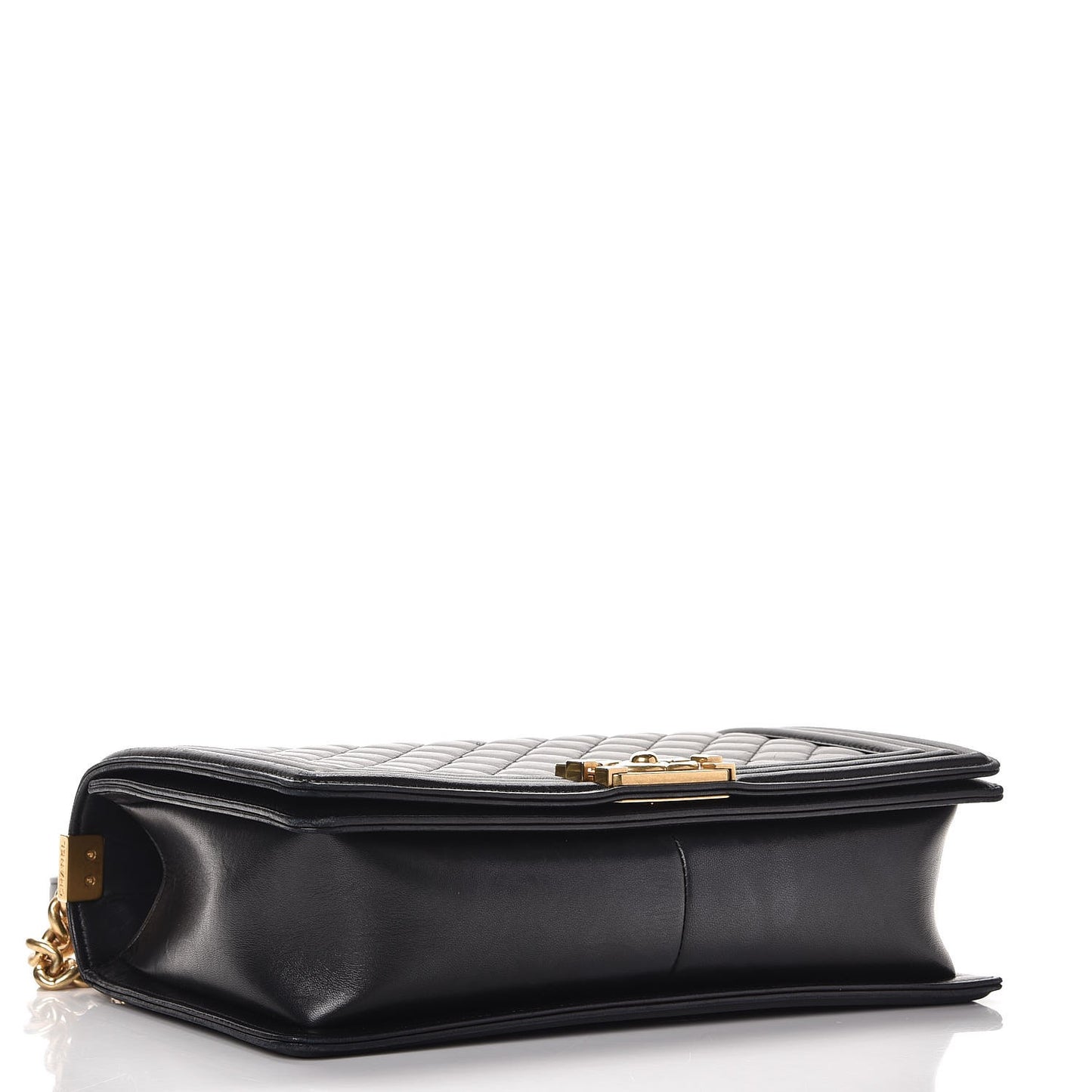 Lambskin Quilted New Medium Boy Flap Black