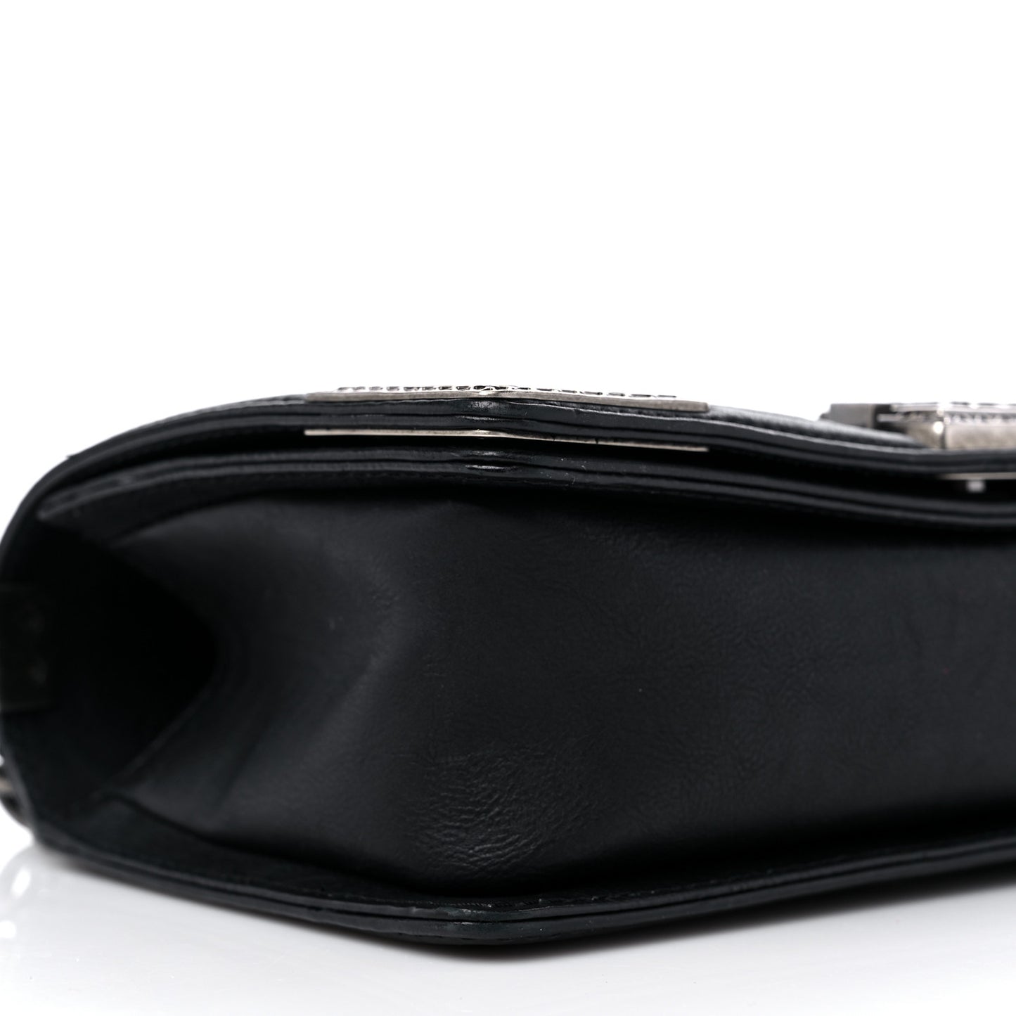 Calfskin Quilted Metal Embellished Paris Dallas Medium Boy Flap Black