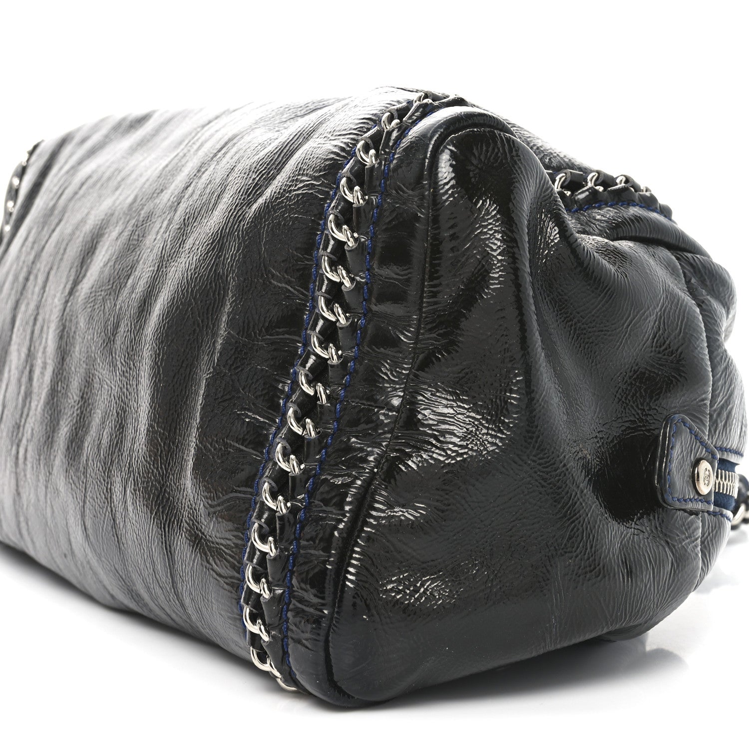 Chanel Patent Medium Luxe Ligne Bowler Black 10 of 11
