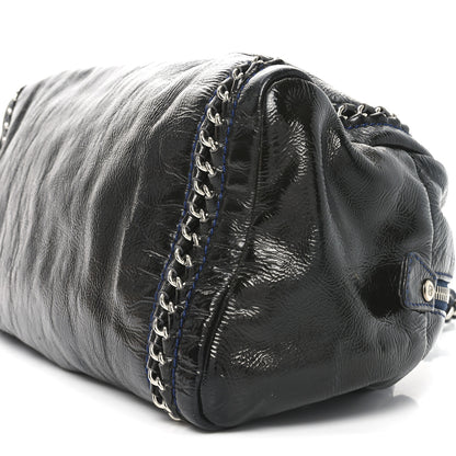 Chanel Patent Medium Luxe Ligne Bowler Black 10 of 11