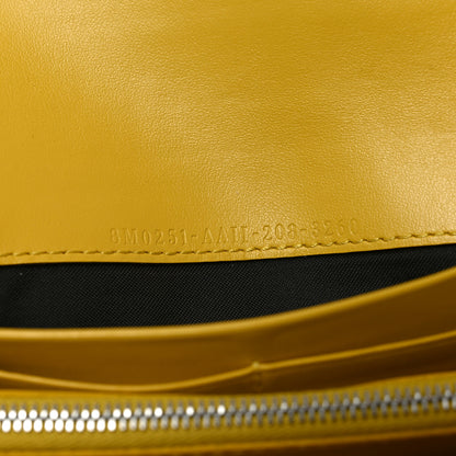 Fendi Vitello Cruise F is Fendi Bi-Color FF 1974 Embossed Continental Envelope Wallet On Chain Maya Yellow 7 of 8