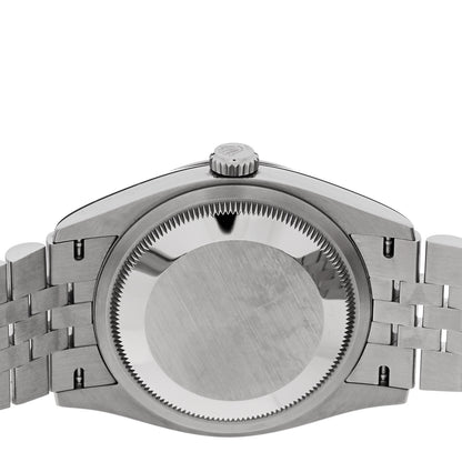Rolex Stainless Steel 36mm Oyster Perpetual Datejust Watch Bright Black 126200 4 of 5