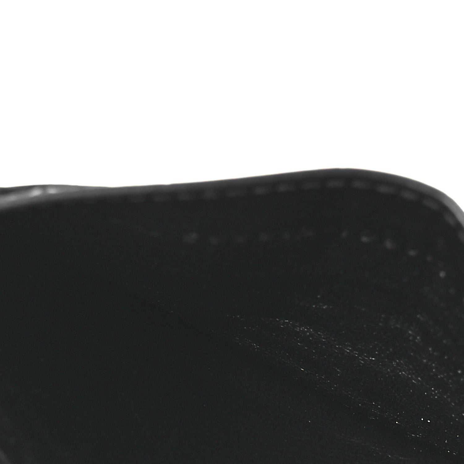 Balenciaga Shiny Calfskin Logo Crocodile Embossed Cash Rounded Card Holder  Black White 5 of 8