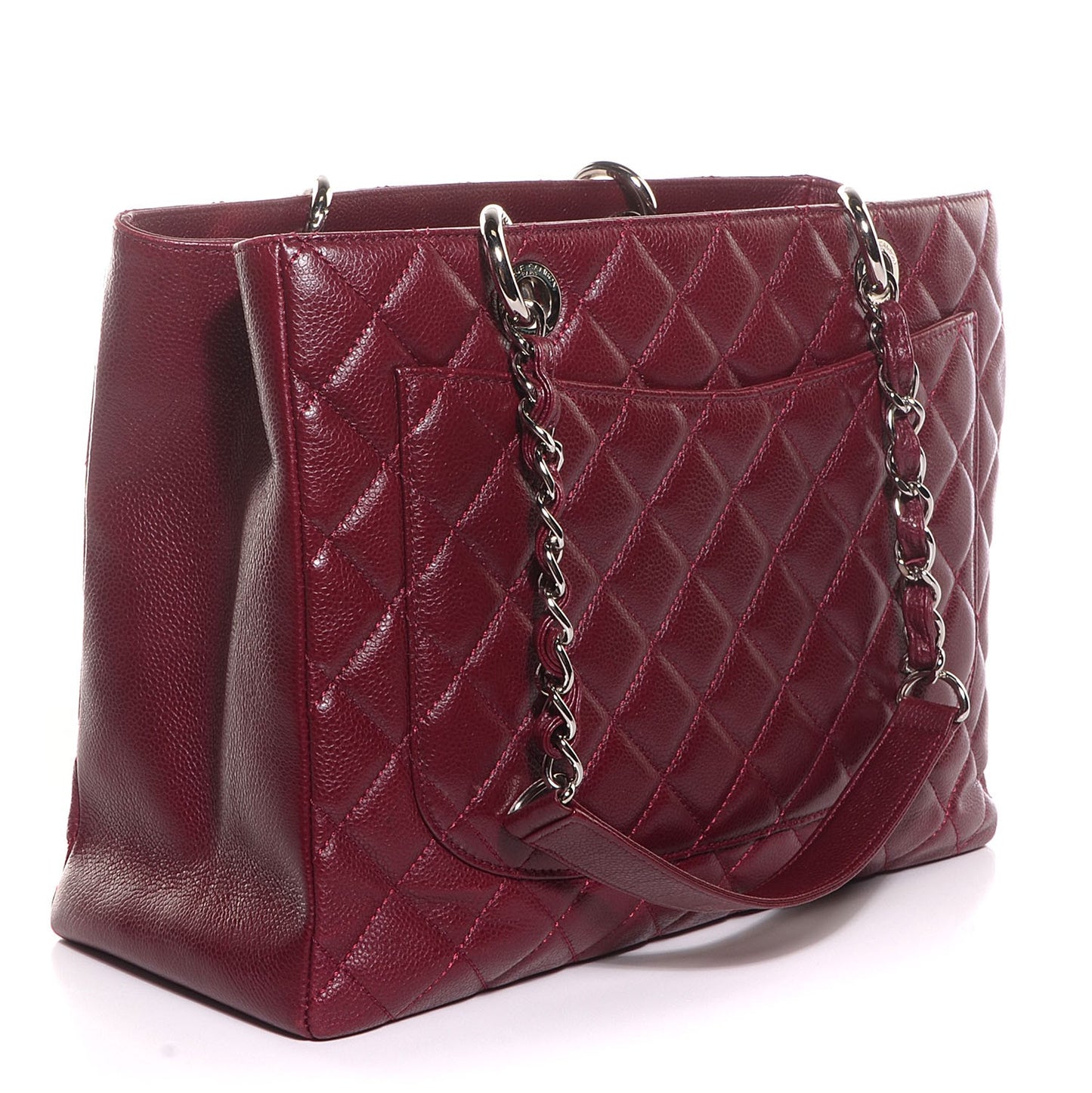 Caviar Grand Shopping Tote GST Dark Red