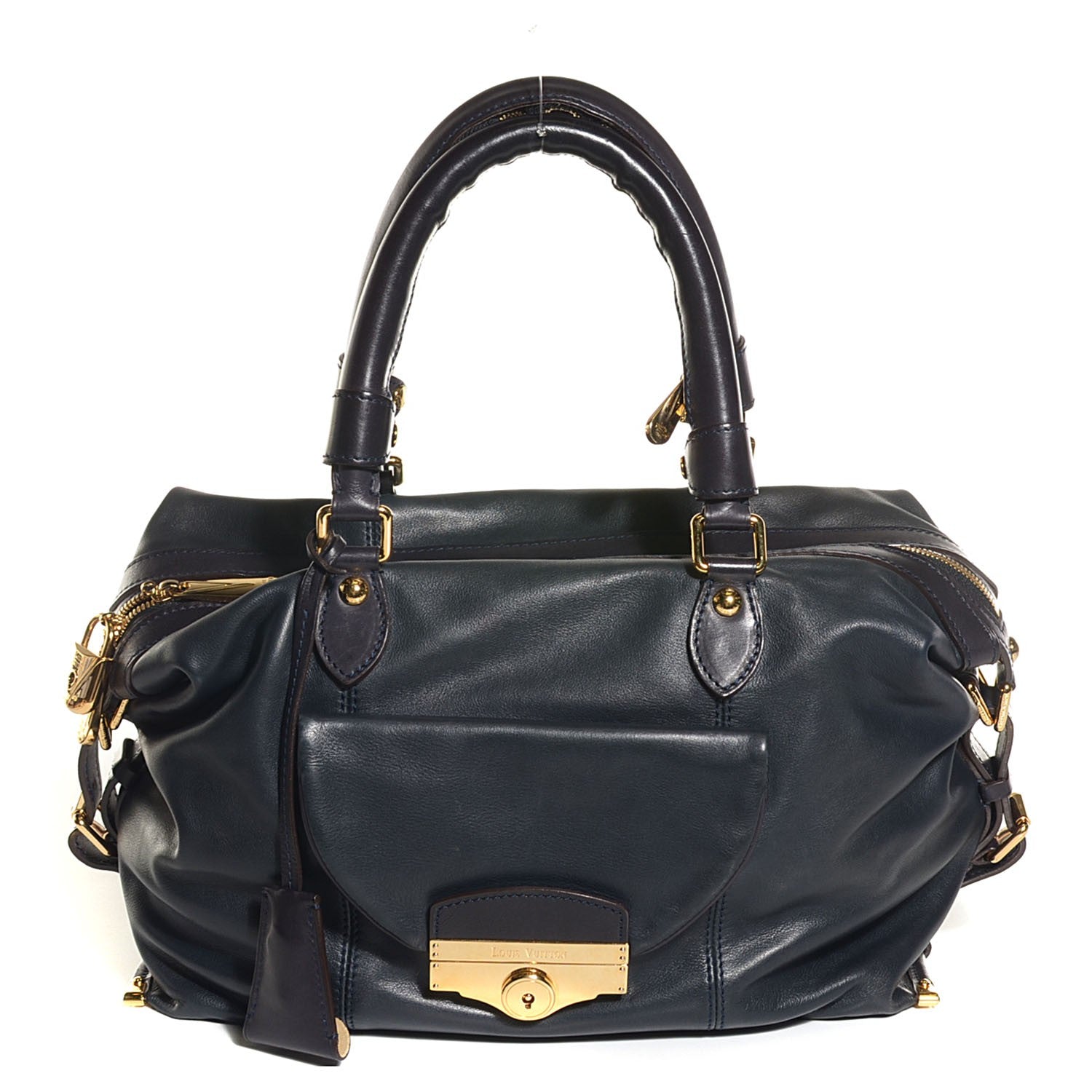 Louis Vuitton Calfskin Sac Louis Bleu 1 of 7