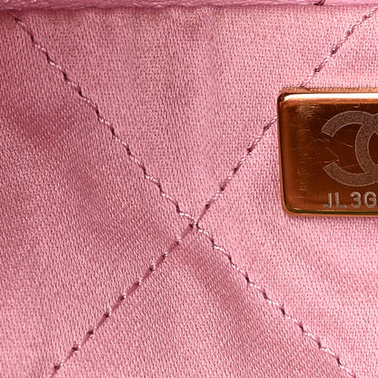 Chanel Shiny Calfskin Quilted Chanel 22 Drawstring Bag Pink 8 of 11