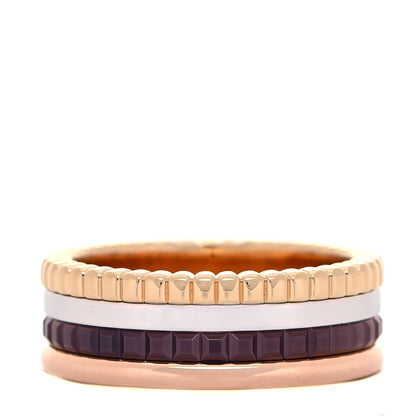 Boucheron 18K Pink Yellow White Gold PVD Small Quatre Classique Ring 50 5.25 1 of 6