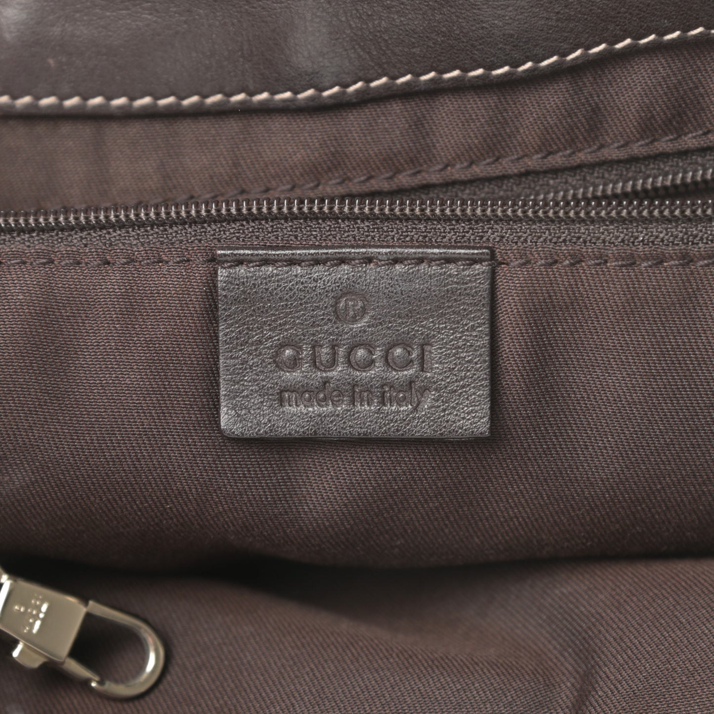 Monogram Large D Gold Hobo Dark Brown