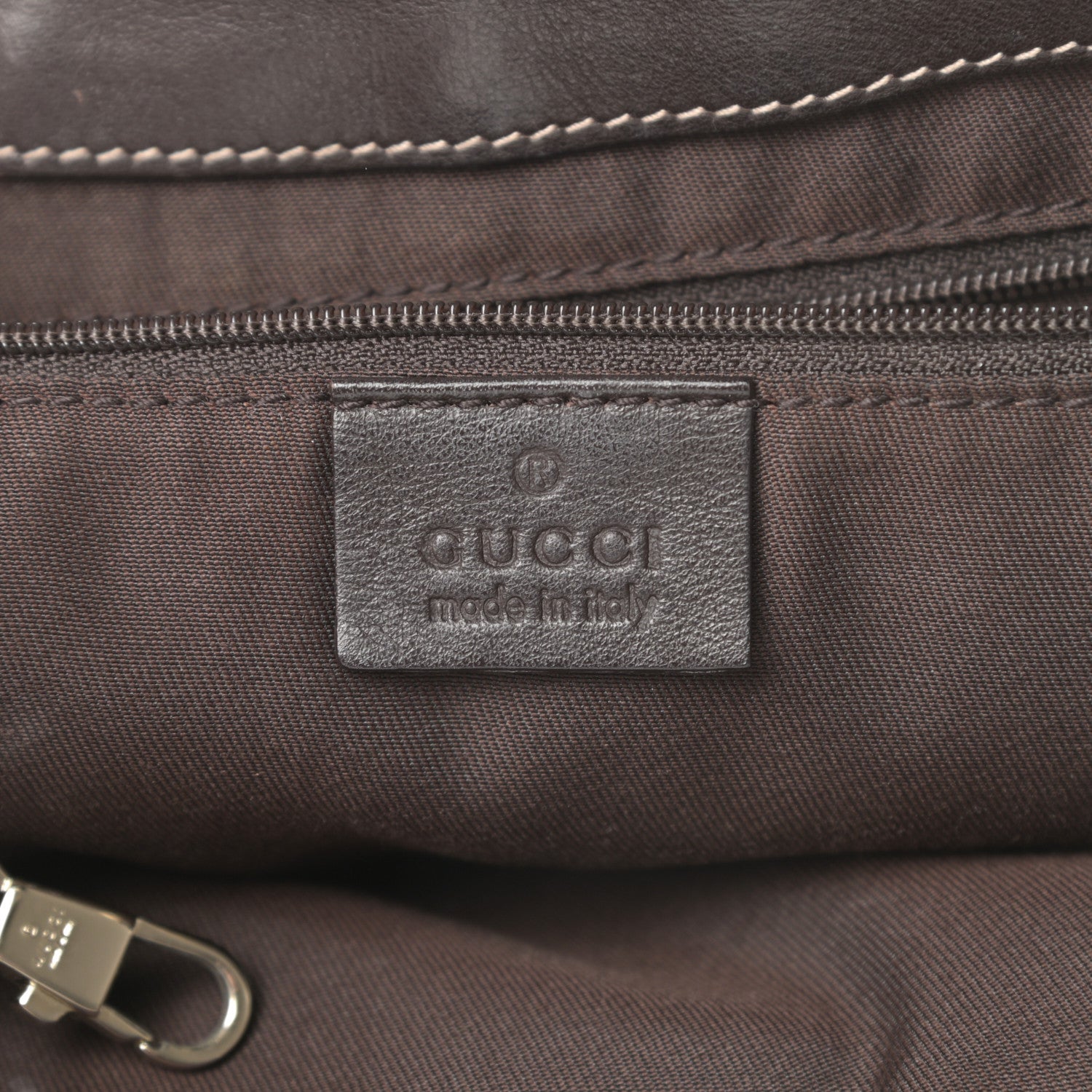 Gucci Monogram Large D Gold Hobo Dark Brown 6 of 16