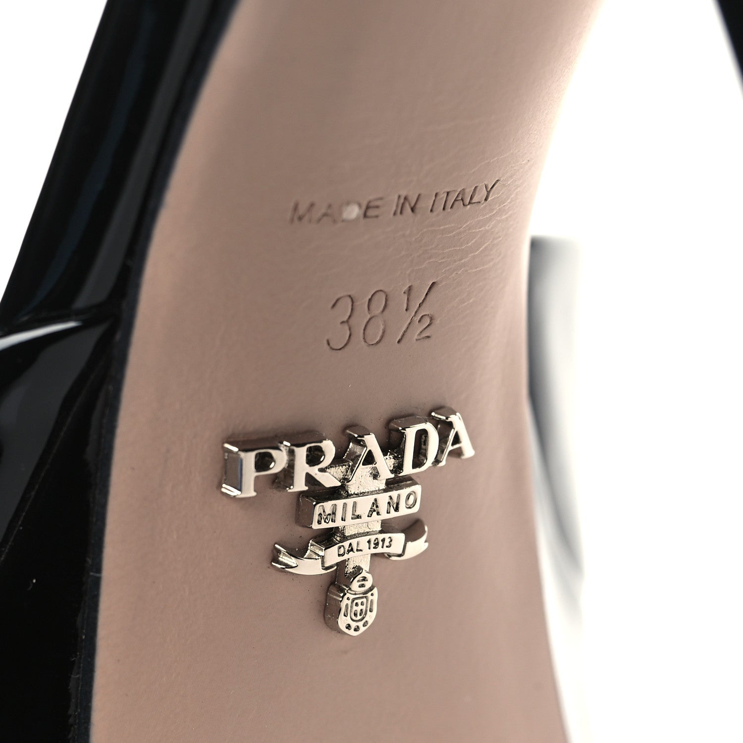 Prada Vernice Platform 40/115mm Sandals 38.5 Black 7 of 9