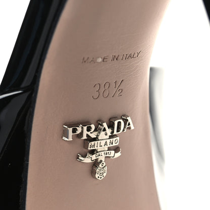 Prada Vernice Platform 40/115mm Sandals 38.5 Black 7 of 9