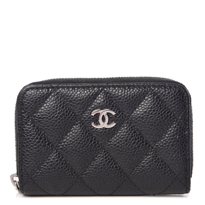 Chanel Caviar Quilted Zip Coin Purse Black 1 of 9