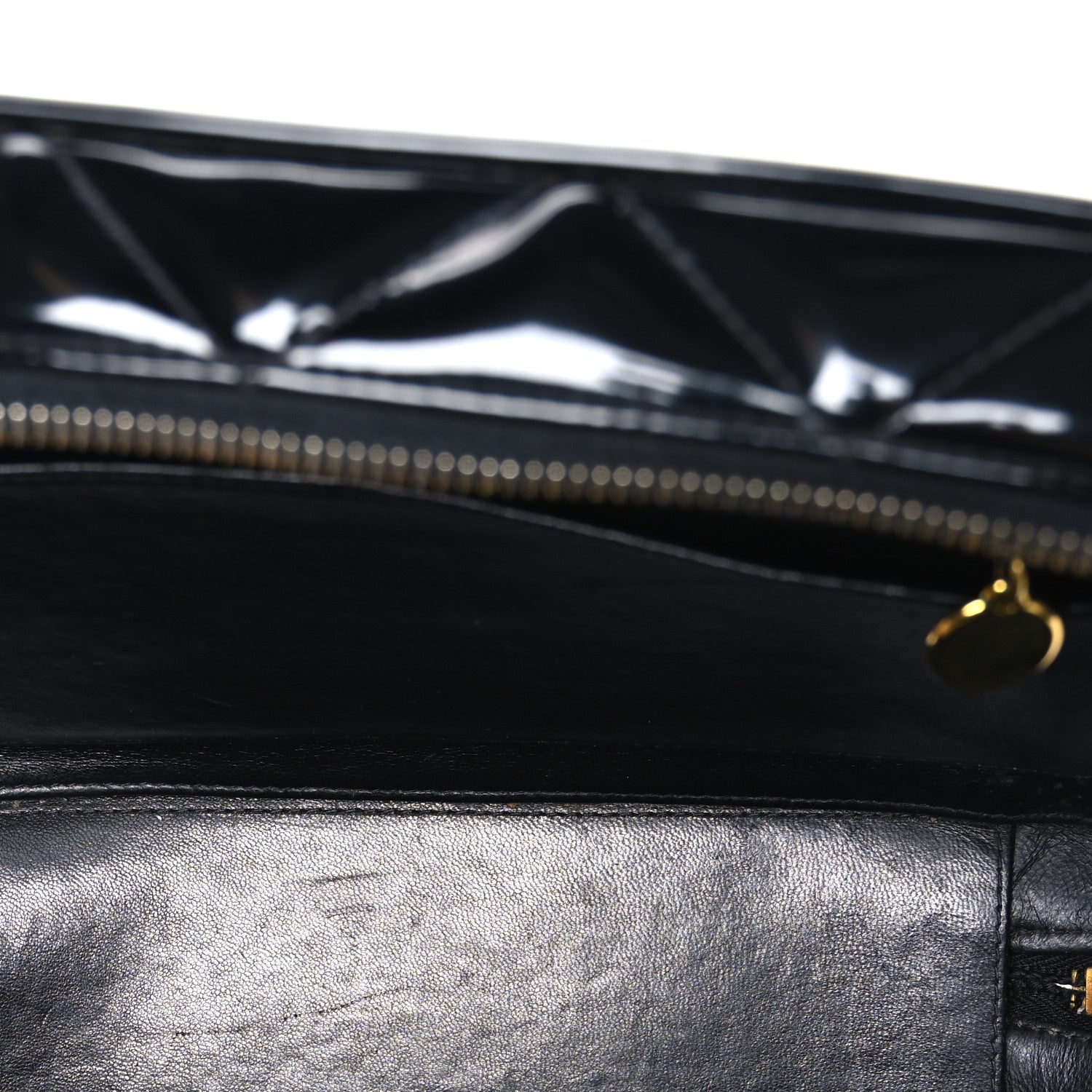 Chanel Patent Quilted Top Handle Lunch Box Carryall Shoulder Bag Black 5 of 11