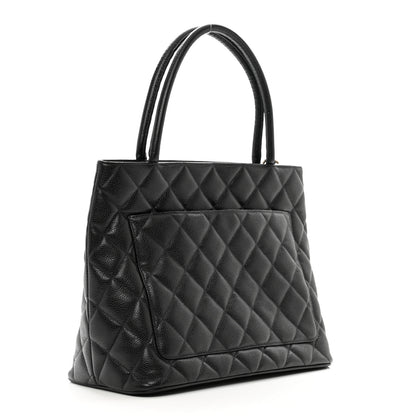 Chanel Caviar Quilted Medallion Tote Black 3 of 10