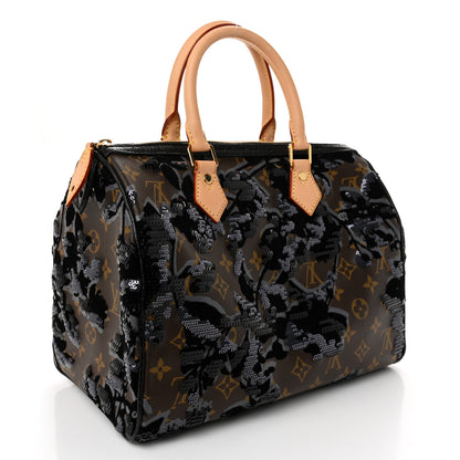 Louis Vuitton Monogram Fleur De Jais Sequins Speedy 30 3 of 10