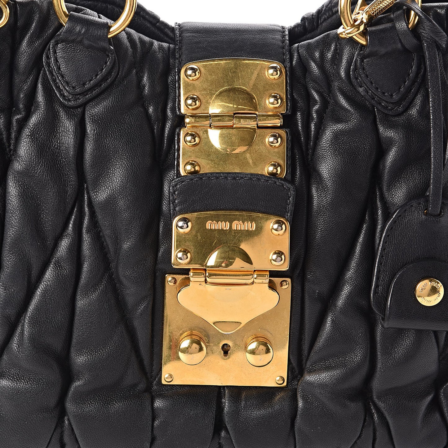Nappa Matelasse Top Handle Satchel Black
