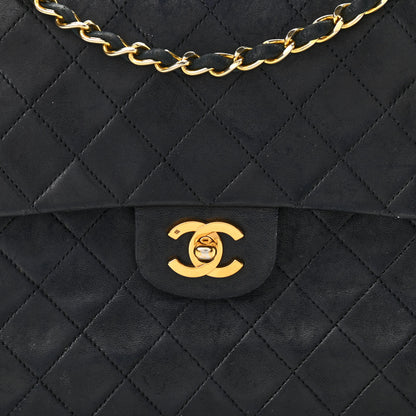 Chanel Lambskin Quilted Medium Double Flap Black 9 of 23