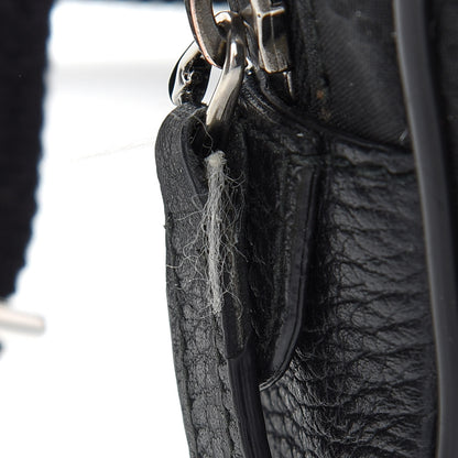 Gucci Pebbled Calfskin Nylon Monogram Belt Bag Black 10 of 10