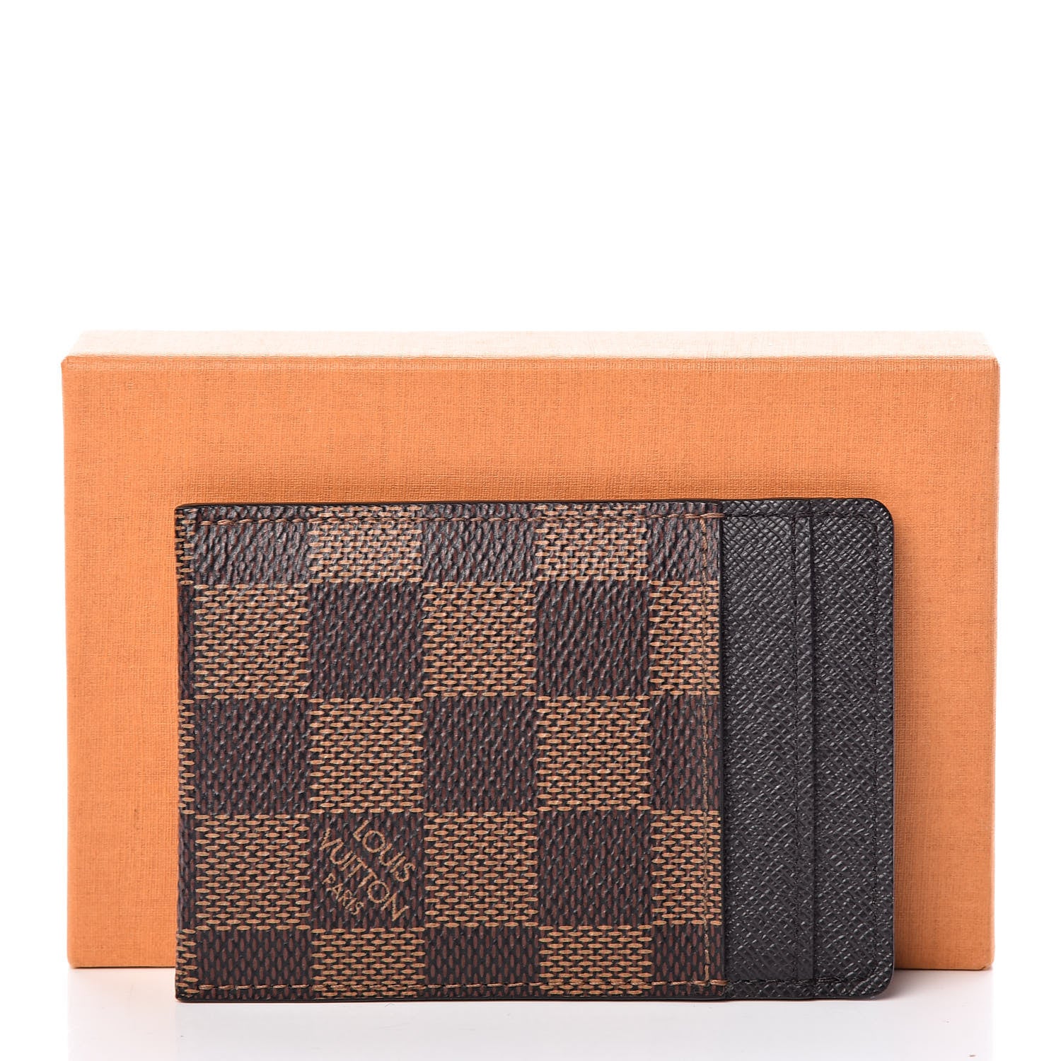 Louis Vuitton Damier Ebene Pince Card Holder Bill Clip 8 of 8
