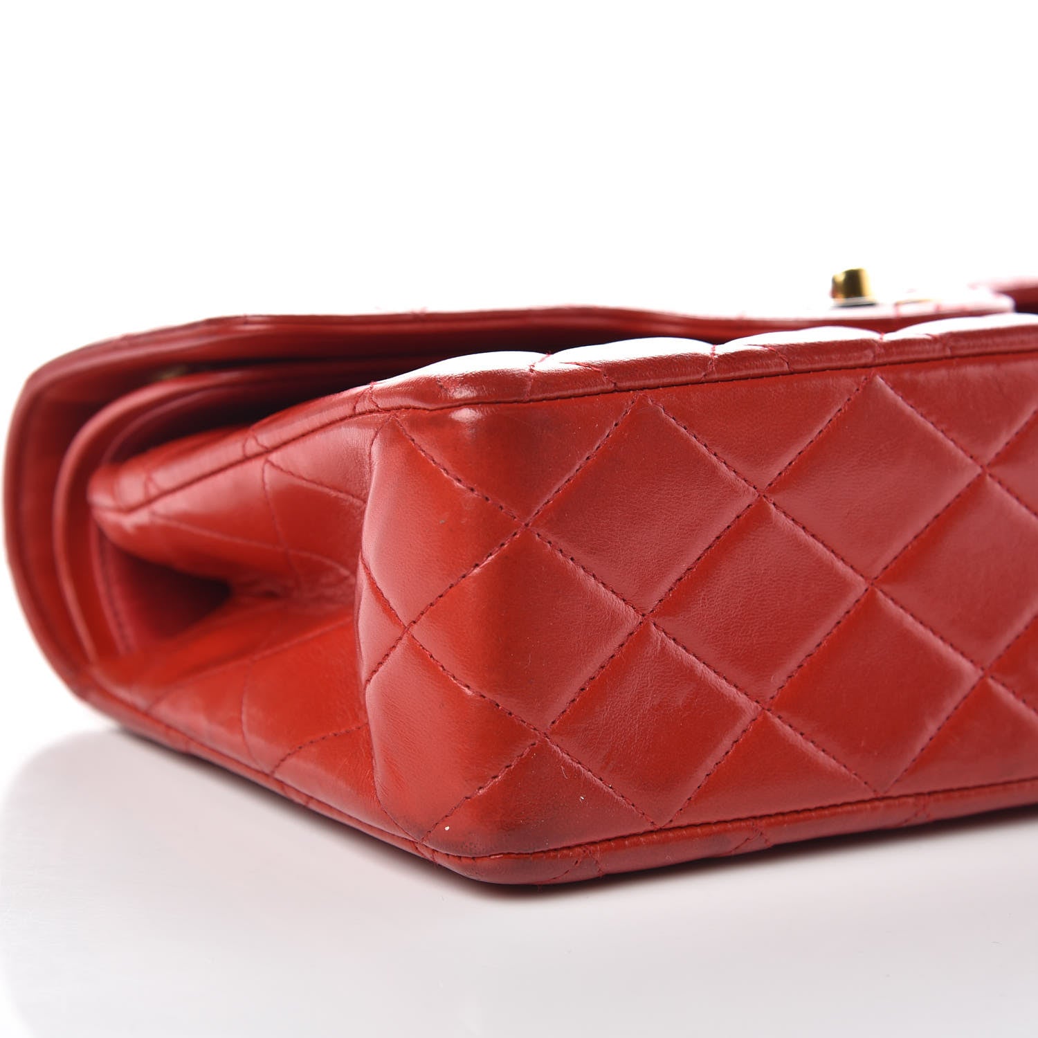 Chanel Lambskin Quilted Small Double Flap Red 9 of 14