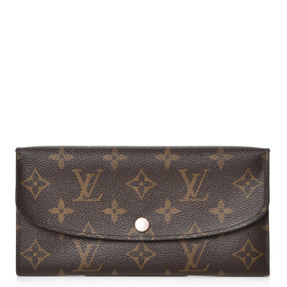 Louis Vuitton Monogram Emilie Wallet Rose Nacre 1 of 8