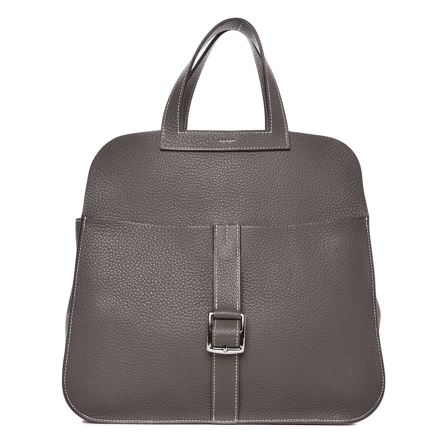 Hermes Taurillon Clemence Halzan 31 GM Etain 1 of 7