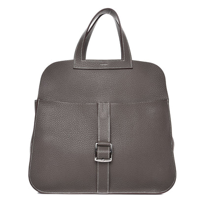 Hermes Taurillon Clemence Halzan 31 GM Etain 1 of 7