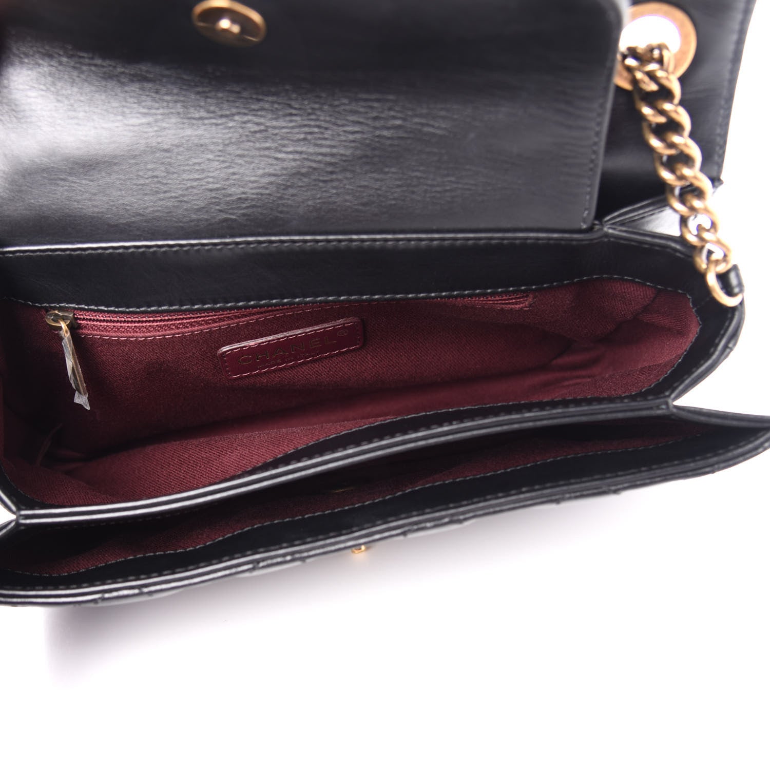 Chanel Glazed Calfskin Quilted Medium Perfect Edge Flap Black 5 of 10