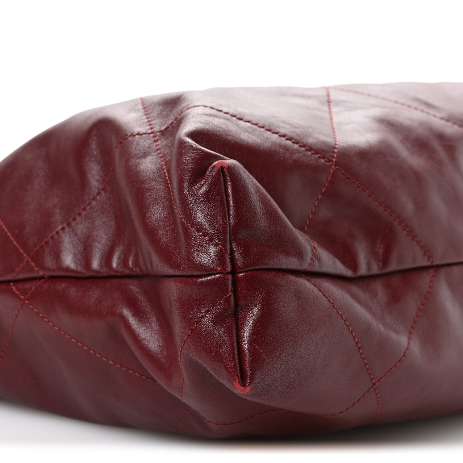 Chanel Shiny Calfskin Quilted Chanel 22 Burgundy 10 of 12